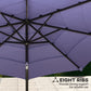 10.7FT Patio Umbrella with 8 Ribs, Crank, Push Button Tilt, Air Vents, for Backyard, Deck and Lawn, Purple