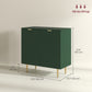 Modern Kitchen Storage Cabinet, Sideboard Buffet Cabinet with Adjustable Shelves and Metal Legs for Kitchen, Green