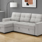Venice Sleeper Sectional Sofa Bed with Reversible Storage Chaise