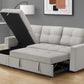 Venice Sleeper Sectional Sofa Bed with Reversible Storage Chaise