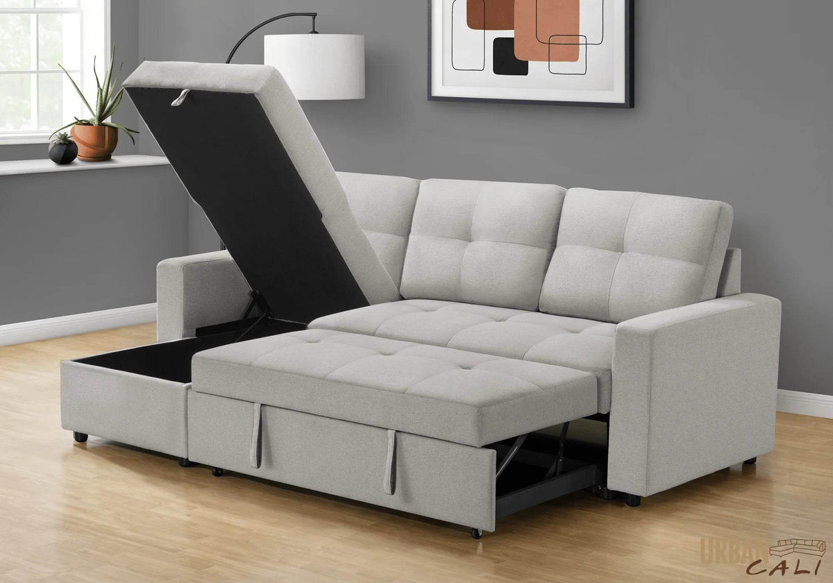 Venice Sleeper Sectional Sofa Bed with Reversible Storage Chaise - Forward Furniture