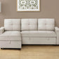 Venice Sleeper Sectional Sofa Bed with Reversible Storage Chaise - Forward Furniture