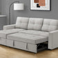Venice Sleeper Sectional Sofa Bed with Reversible Storage Chaise