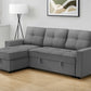 Venice Sleeper Sectional Sofa Bed with Reversible Storage Chaise