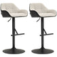 Swivel Counter Height Bar Stools Set of 2 with Back - Light Grey