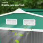 9.1' x 6.4' x 6.3' Garden Storage Shed w/ Foundation Kit Metal Tool Storage House w/ Double Doors Green