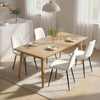 Dining Chairs Set of 4, Upholstered Dining Room Chairs with Steel Legs, Modern Kitchen Chair for Dining Room, Cream