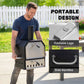 Outdoor Pizza Oven with 12" Pizza Stone, Peel, Wood Fired 2-Layer Stainless Steel Pizza Maker
