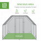 Chicken Run Outdoor, Galvanized Large Metal Chicken Coop Cage, Walk-in Enclosure Poultry Hen Run House Playpen Rabbit Hutch with Flat Roof, Cover