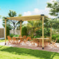 8PCS Pergola Kit, Pergola Brackets with 3-Way & 4-Way Corner Brackets for 4"x4" (Actual 3.6"x3.6") Lumber