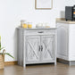 Farmhouse Sideboard Buffet Cabinet, Storage Cabinet with Barn Doors, Grey Grain