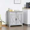Farmhouse Sideboard Buffet Cabinet, Storage Cabinet with Barn Doors, Grey Grain