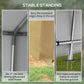 Outdoor Storage Shed Portable Garage with Roll-up Door for Motorcycle, Bike, Garden Tools, Beige