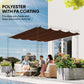 8' x 9.4' Retractable Pergola Canopy Replacement, Fit 7' x 10' Frame, UV30+ Pergola Cover Top Only, Coffee