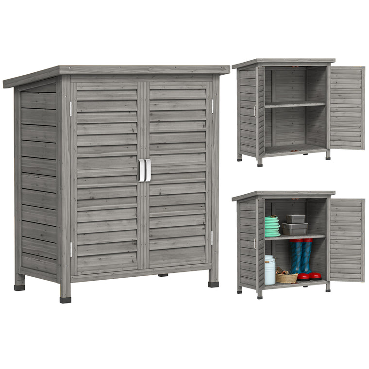 34" x 18" x 38" Wood Tool Cabinet with Double Doors