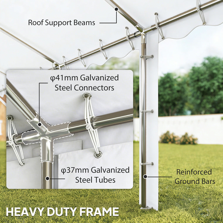 20' x 40' White Party Tent with Removable Sidewalls & Windows