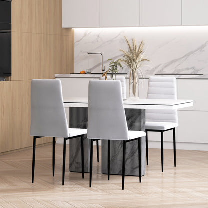 Linen Dining Chairs Set of 4