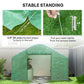 Walk-in Tunnel Greenhouse with Galvanized Steel Frame, Doors & Windows, Wind Resistant, Garden Planting Warm House, 13' x 10' x 6.5' , Green