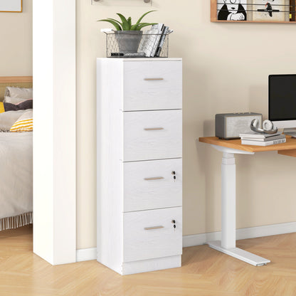 4-Drawer Vertical Filing Cabinet with Lock