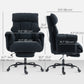 Desk Chair, Computer Office Chair with Footrest, Adjustable Backrest and Headrest, Black