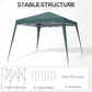 8' x 8' Pop Up Canopy, Outdoor Foldable Tent, Portable Canopy Tent with Carrying Bag for Camping, Party, Picnic, Green