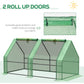 6' x 3' x 3' Portable Tunnel Greenhouse Outdoor Garden Mini with Large Zipper Doors & Water/UV PE Cover Green