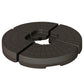 4-Piece Cantilever Offset Patio Umbrella Circular Base Stand w/Carry Handles, Water & Sand Filled