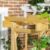 Light Brown Wooden Bench for Climbing Plants