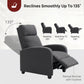 Fabric Recliner Sofa Manual Recliner, Home Theater Seating Single Reclining Sofa Chair with Padded Seat for Living Room, Dark Grey