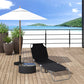 Outdoor Folding Chaise Lounge, Reclining Lounge Chair with Adjustable Backrest and Breathable Mesh Fabric, Black