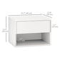 Floating Nightstand Set of 2, Wall Mounted Bedside Table with Drawer for Bedroom, White