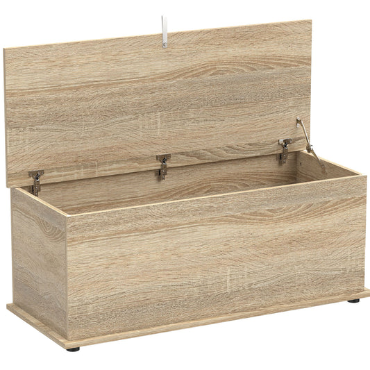 39.5" Storage Chest Bench with Flip-Top Lid - Oak