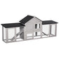 Large Rabbit Hutch Wood Bunny Cage Outdoor Guinea Pig House with Double Runs Slide Out Tray Ramps