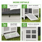 Wooden Chicken Coop with Nesting Box, Pull-out Metal Tray, for 1-2 Chickens, 36" x 25" x 27"