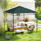 10' x 10' Square Gazebo Canopy Replacement UV Protected Top Cover Sun Shade Grey