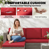 3-Piece Modern Rattan Sofa Set with Coffee Table