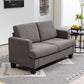 54.3" Loveseat Sofa, 2 Seater Sofa with Removable Cushions, Small Couch with Solid Wood Frame for Living Room, Dark Grey