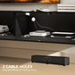 Floating TV Stand for TVs up to 75 Inch, 70.9" TV Cabinet, Entertainment Center with 2 Flip Doors, High Gloss Black