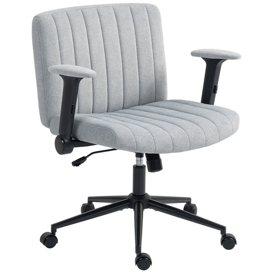 Criss Cross Office Chair with Armrests and Wheels - Grey