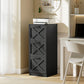 3 Drawer File Cabinet with Silent Slides, Vertical Farmhouse Filing Cabinet Fits Letter/A4 Size Home Office, Black
