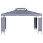 10' x 13' Outdoor Gazebo, Double Roof Patio Gazebo Canopy Shelter with Screen Decorate Corner Frame, Grey