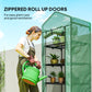 5 Tier Mini Greenhouse, Portable Outdoor Flower Stand with Shelf Clips, Indoor Greenhouse with Steel Frame, Transparent, 27.25" x 19.25" x 76", Green