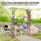 Garden Arch, PE-Coated Steel Outdoor Trellis Arbor for Climbing Plants, Wedding Arch, 70.9" x 15.7" x 84.6", Black