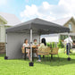 10' x 10' Pop Up Canopy with Sidewalls, Roller Bag, Height Adjustable Instant Tent for Outdoor, Garden, Patio, Grey