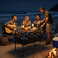 3ft Folding Camping Table, Picnic Table with Mesh Storage Net, Carrying Bag and Metal Frame, Black