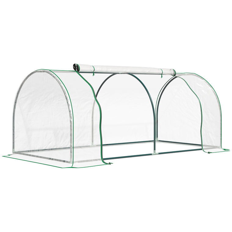 6' x 3' x 2.6' Clear Mini Greenhouse with Zippered Doors