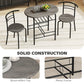 Dining Table Set of 3, 31.5" Kitchen Table and Chairs Set for 2 with Shelf, for Small Space, Dining Room, Living Room