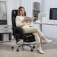 6 Point Massage Office Chair with Remote, Ergonomic Reclining Computer Desk Chair with Footrest, Side Pocket, Black