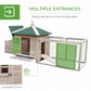 77" Chicken Coop Hen House Rabbit Hutch Poultry Cage Pen Outdoor Backyard with Nesting Box Run Natural