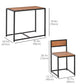 Dining Table Set, Industrial Dining Set for 2, Kitchen Table and Chairs for Small Space, Dining Room Table with Chairs